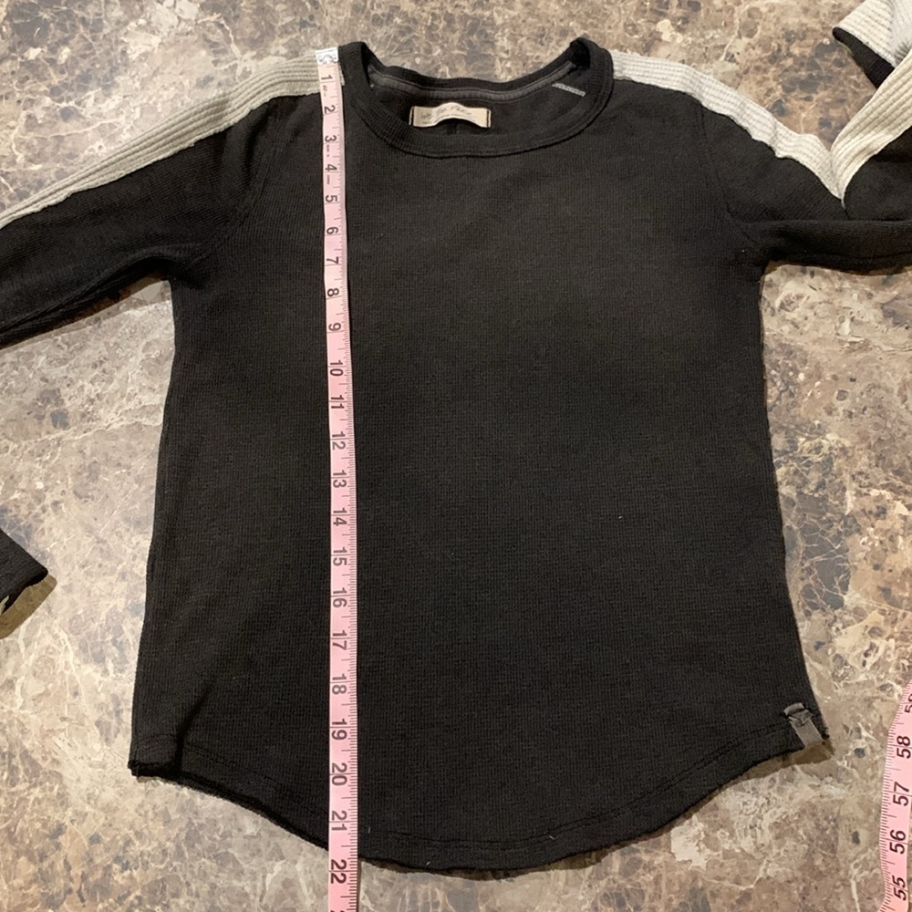 Free People Tasha Waffle Knit Thermal Top Size Small - Picture 10 of 10